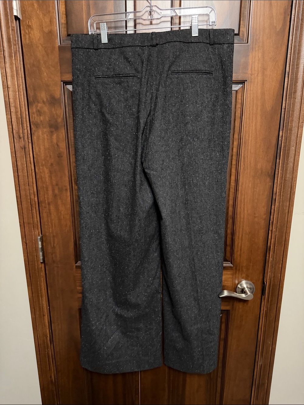 Banana Republic Wide-Leg Pants in Charcoal Tweed (28% wool) - Picture 7 of 8